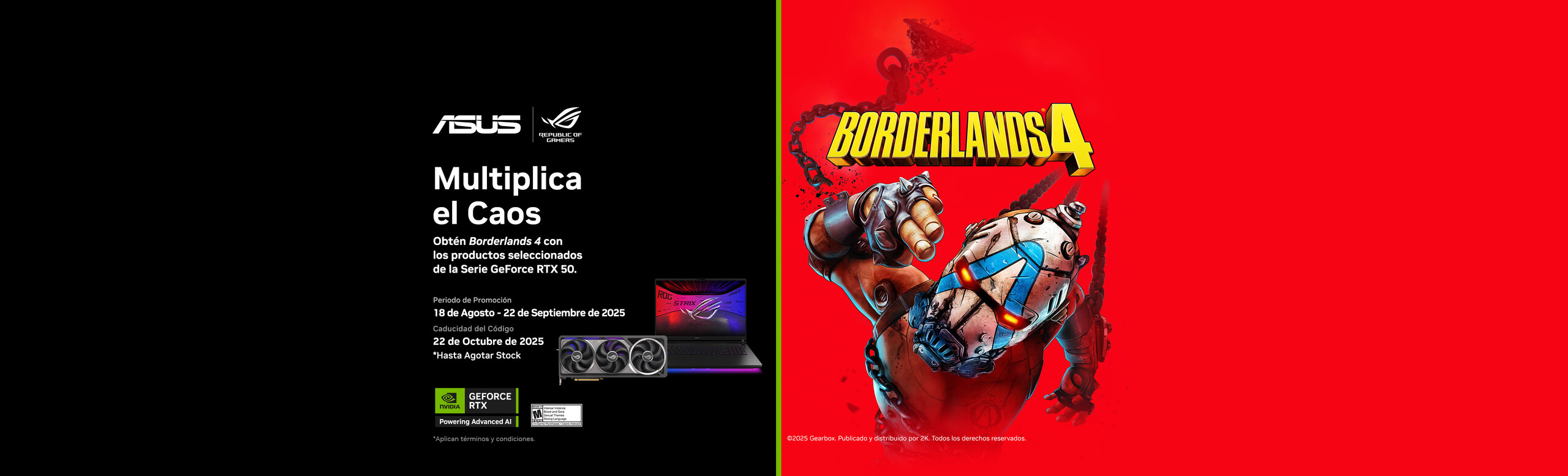 Borderlands 4 con productos de GeForce RTX 50