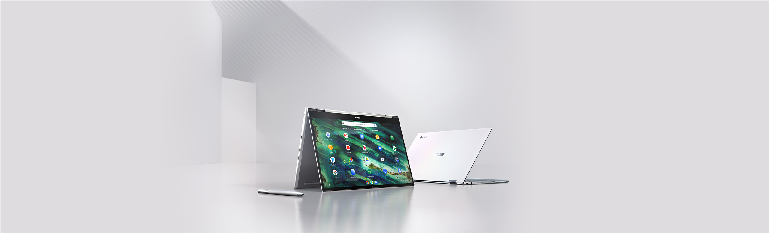 ASUS Chromebook Flip – ευέλικτος φορητός υπολογιστής με λειτουργία tent και υποστήριξη εφαρμογών, σχεδιασμένος για δημιουργική εργασία.
