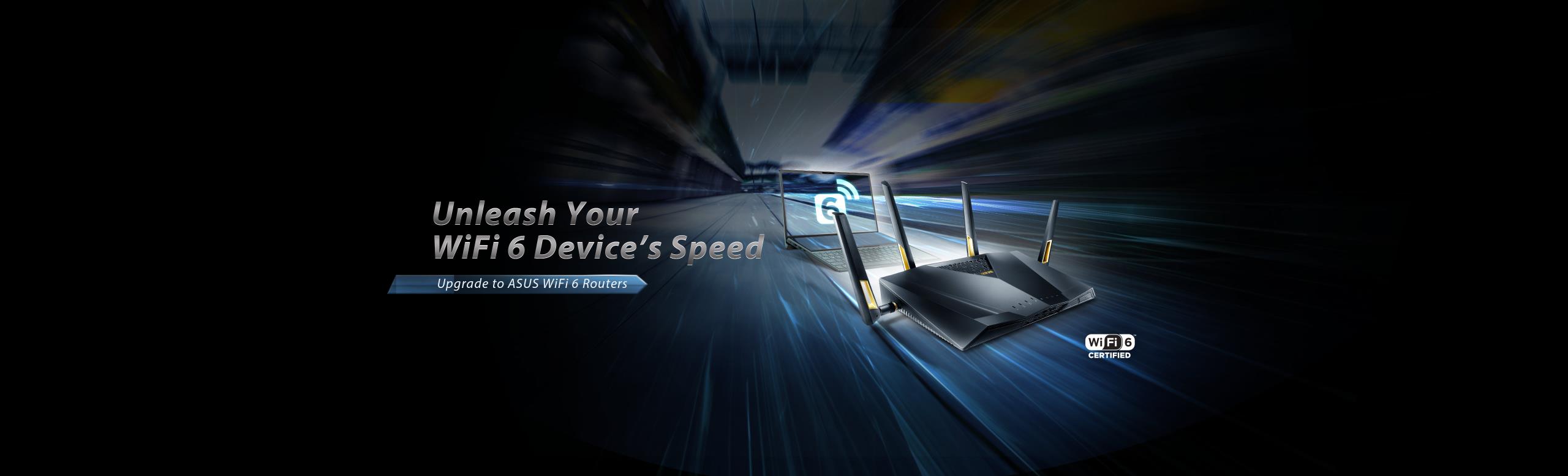 L'immagine mostra un router in avvicinamento a grande velocità su una autostrada sfumata sullo sfondo