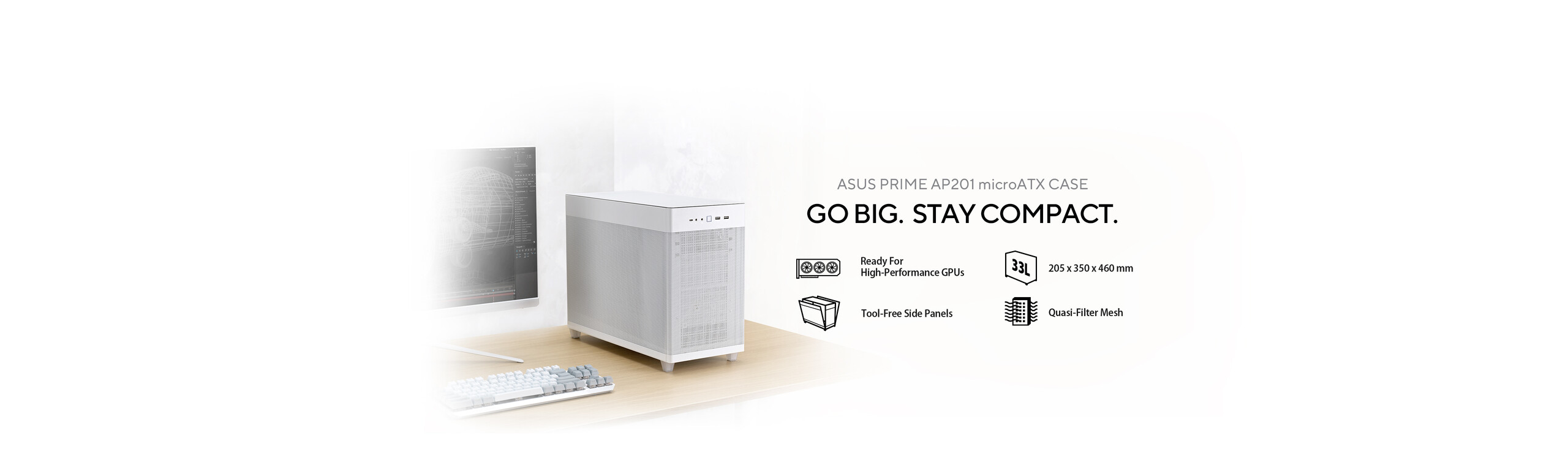 L'immagine mostra il case per PC ASUS Prime AP201