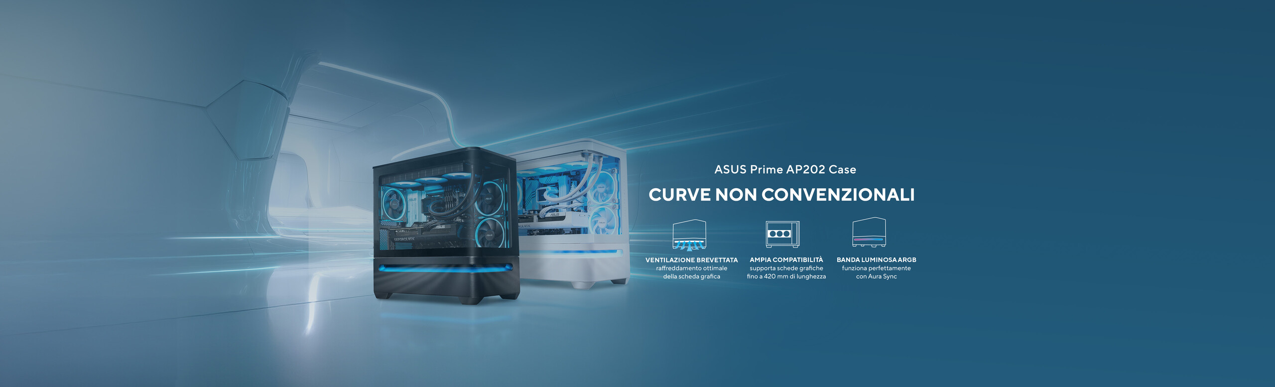 L'immagine mostra il case per PC ASUS Prime AP202