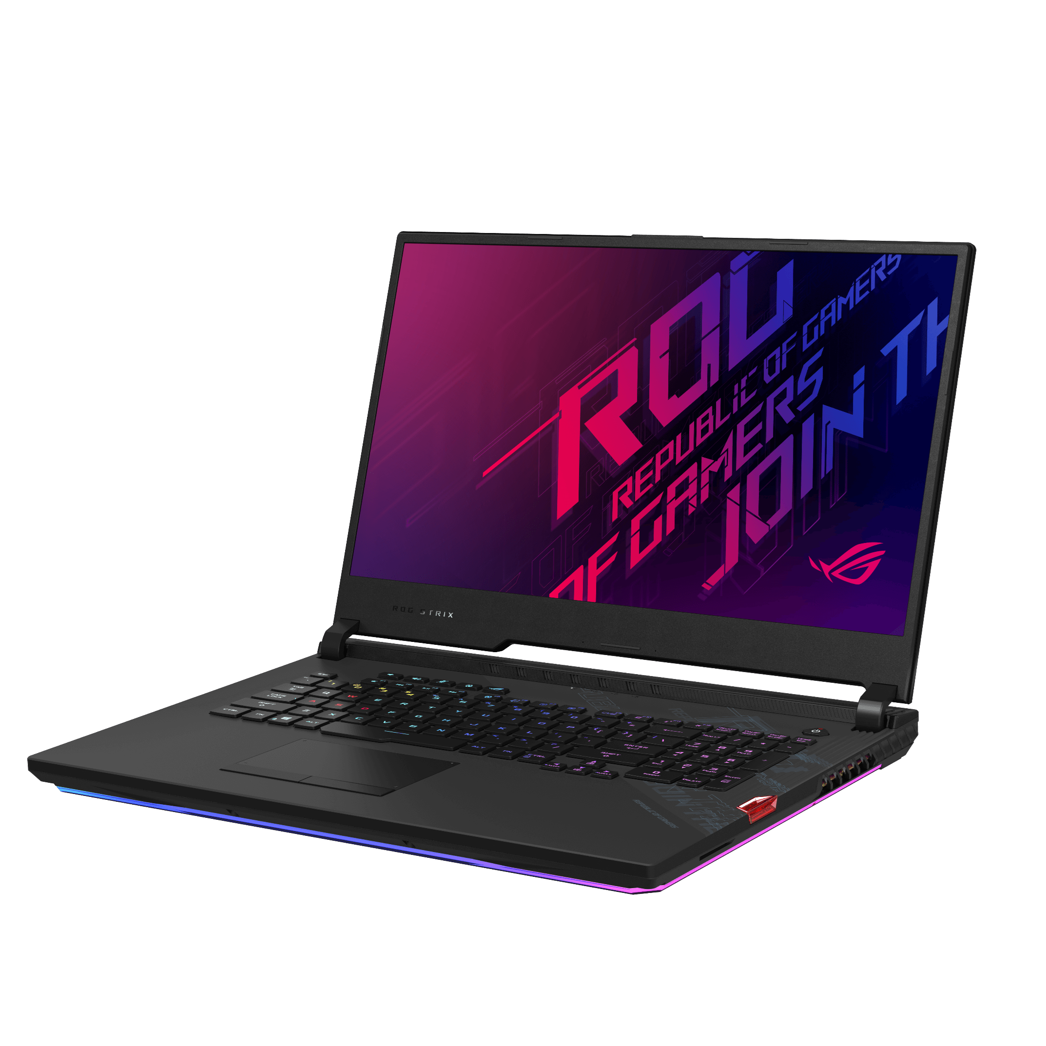 An opened ROG Strix SCAR 17 Gaming Laptop