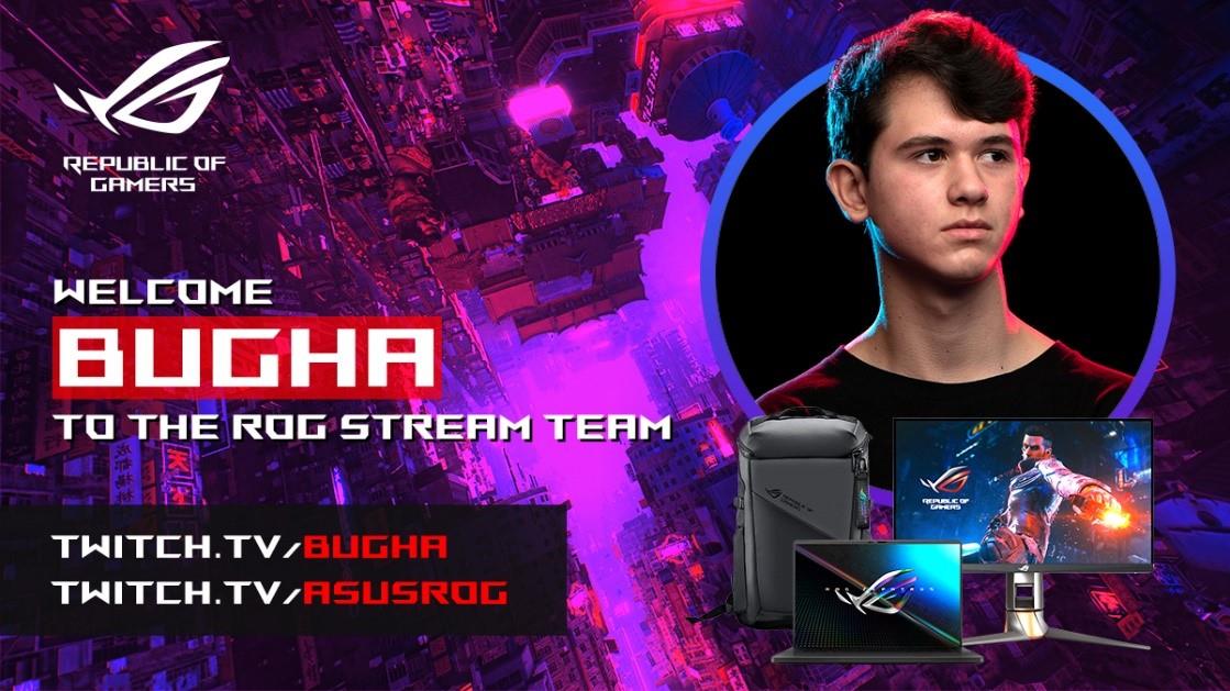 Welcome Bugha to the ROG Stream Team - twitch.tv/bugha twitch.tv/asusrog